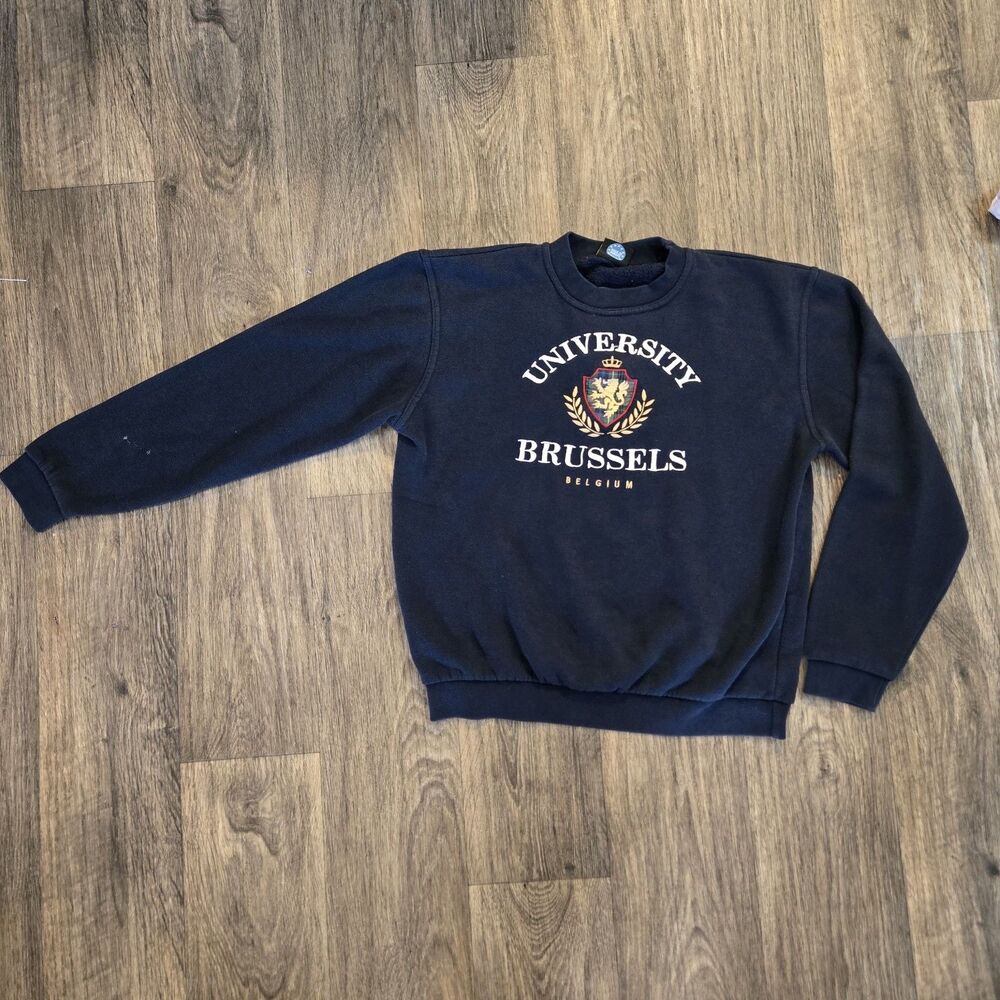 Brussels University Belgium Sweatshirt Size L Made In Europe rare